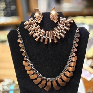 Vintage Copper Renoir Jewlery Set